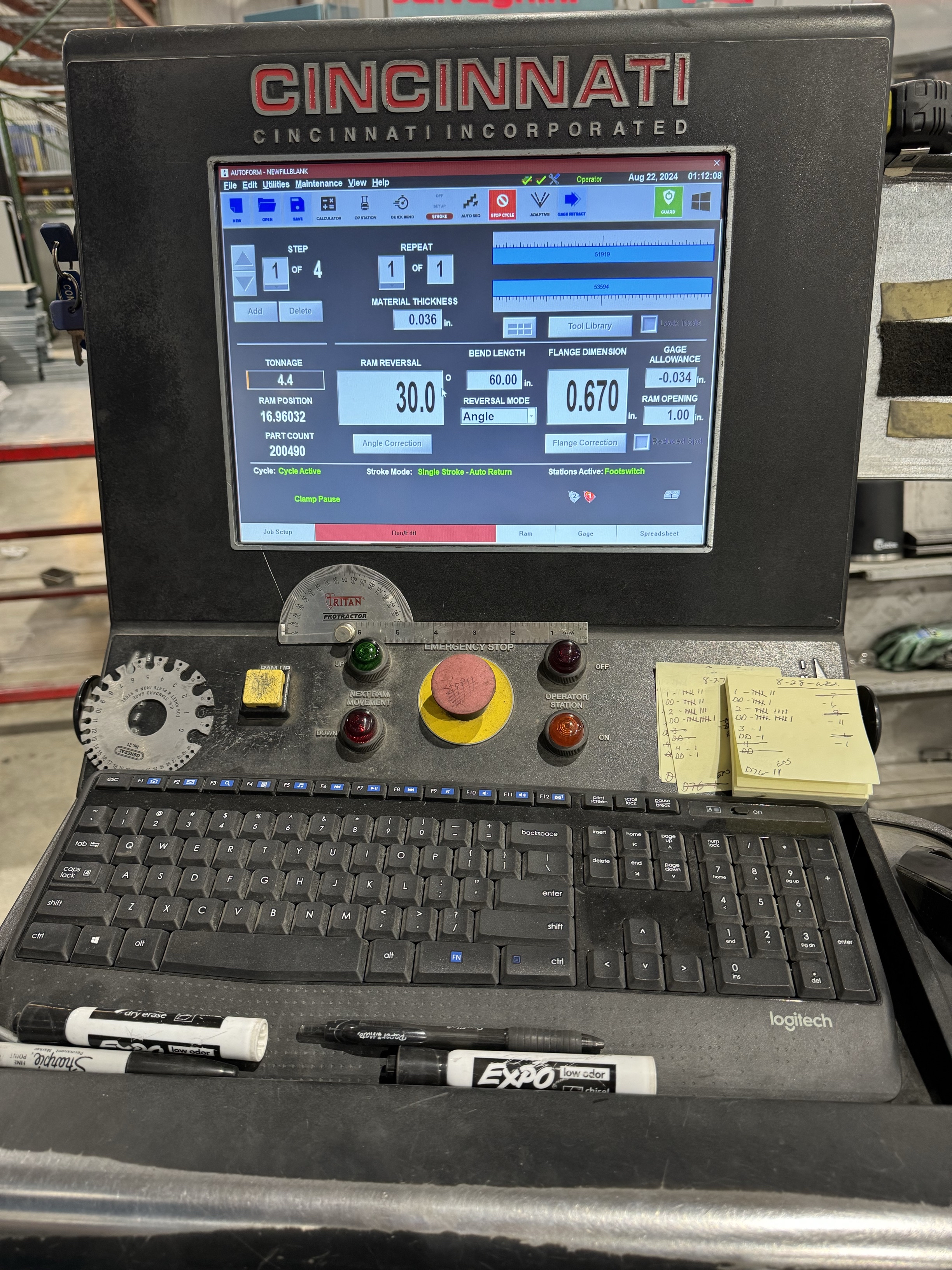 175 Ton X 16’ Cincinnati Model 176AF14 Autoform plus  CNC Hydraulic Press Brake
